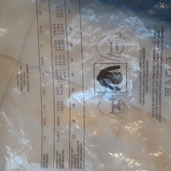 DKNY Slim Fit Coupe Cintree Dress Shirt Lagoon/Black Pinstripe 15 32/33 - Picture 8 of 9